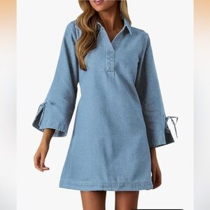 Denim shirt dress